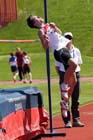 Scott Armstrong (Gateshead Harriers) winning the under-15s high jump.